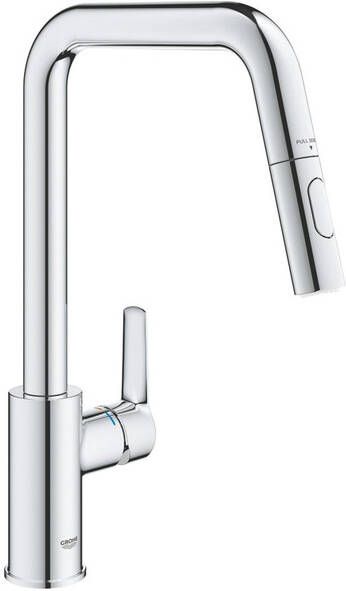 Grohe Start QuickFix Keukenkraan met uittrekbare handdouche met dual spray voorsprong 22.1cm chroom 30631000