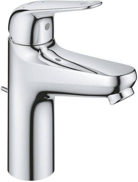 Grohe Swift QuickFix Wastafelkraan m-size met trekwaste chroom 24328001