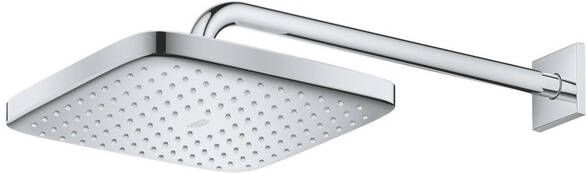 Grohe Tempesta 250 Cube Hoofddouche 25cm 1 straalsoort wandarm 38cm chroom wit 26687000