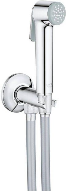 Grohe Tempesta-F Trigger Spray 30 Handdoucheset 1 straalsoort rond met houder met geïntegreerde hoekstopkraan gladde slang 125cm chroom 26358000