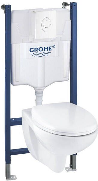 Grohe Universeel toiletset inbouwreservoir toiletzitting bedieningsplaat wit glans Wit 39398000
