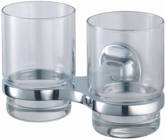 Haceka Aspen Dubbele Bekerhouder 15 4x10 2x9 5 cm Chroom
