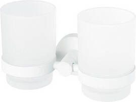 Haceka Kosmos Dubbele Bekerhouder glas mat wit 1208478