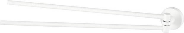 Haceka Kosmos Handdoekhouder 46cm dubbel draaibaar mat wit 1208480