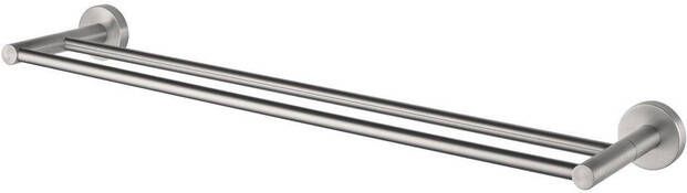 Haceka Kosmos Handdoekhouder 62cm dubbel geborsteld chroom 1208652