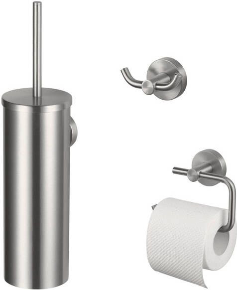 Haceka Kosmos Toiletset 3-delig Geborsteld RVS 2011098