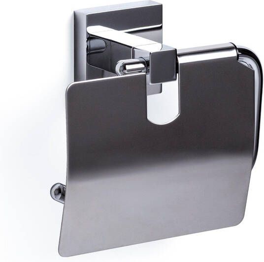 Haceka Mezzo Toilet Roll Holder With Cover Chrome 1125570