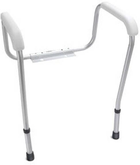 Handicare Toiletsteun Linido met Hulppoot 53x81 cm in Hoogte Verstelbaar Wit