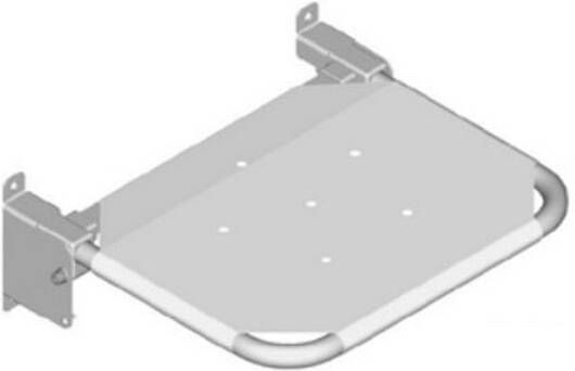 Handicare Linido douchezitting met verkorte zitdiepte (muur tot voorzijde 375mm) RVS wit LI2201001402