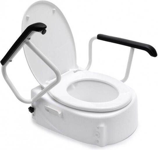 Handicare Linido toiletverhoger met armleggers en deksel (verhoogt de zithoogte met 85 125 of 165mm) 10659