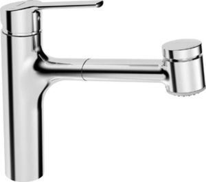 Hansa ronda 1 gats keukenkraan met uittrekbare handdouche met 270° draaibare uitloop 20cm chroom 03382273