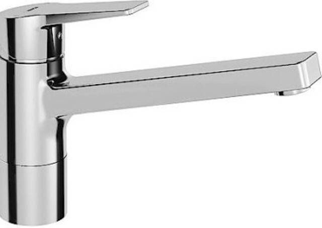 Hansa twist 1 gats keukenkraan met gesloten hendel met 150° draaibare uitloop 19.9cm chroom 09142283