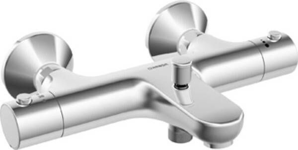 Hansa unita badkraan thermostatisch met omstel en koppelingen chroom 58372101