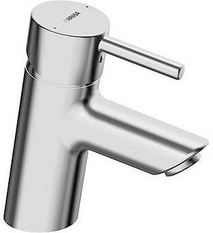 Hansa vantis Style wastafelkraan gladde body met vaste uitloop 102mm chroom 52422277