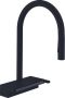 Hansgrohe Aquno Select M81 ééngreeps keukenkraan 170 uittrekbare vuistdouche 3jet sBox mat zwart - Thumbnail 1