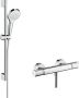 HANS GROHE Hansgrohe Croma Select S douchecombinatie m. glijstangset m. Croma Select S Vario handdouche 65cm HOH=15cm m. Ecostat Comfort douchethermostaat wit chroom 27013400 - Thumbnail 2