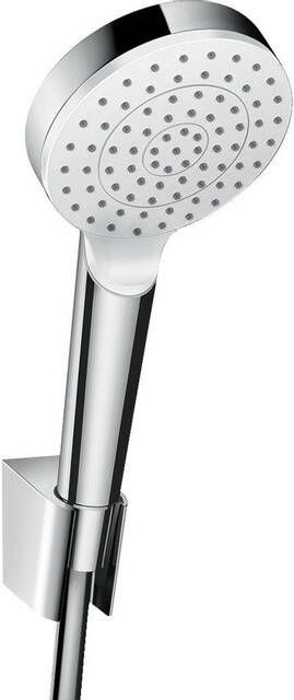 Hansgrohe Crometta 1jet porter doucheset ecosmart met slang 160cm wit chroom 26569400