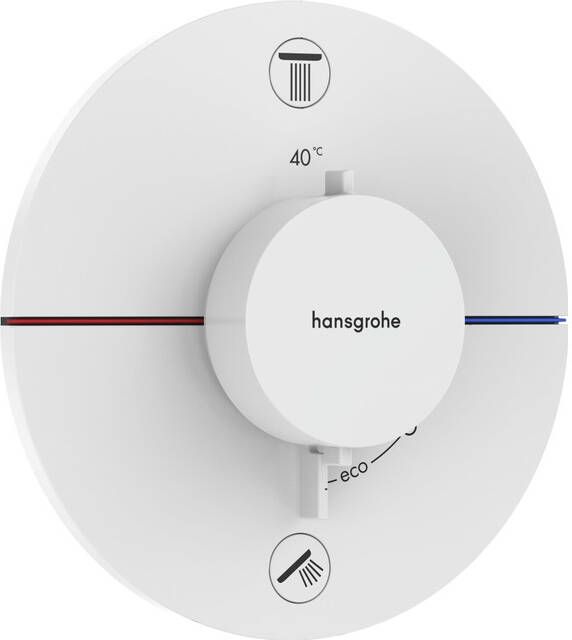 Hansgrohe ShowerSelect Comfort S thermostaat inbouw voor 2 functies met geïntergreerde zekerheidscombinatie volgens EN1717 mat wit