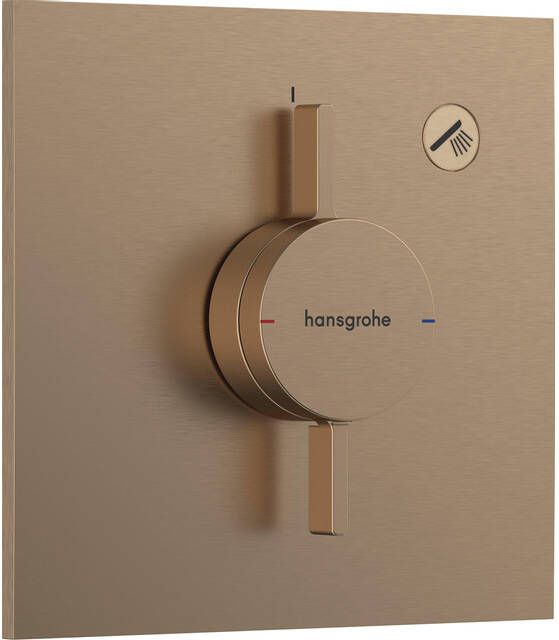Hansgrohe Duoturn E inbouwkraan voor 1 functie brushed bronze 75617140