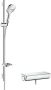 Hansgrohe Raindance Select E glijstangset 90cm met Ecostat select thermostaat handdouche 120 wit-chroom - Thumbnail 2