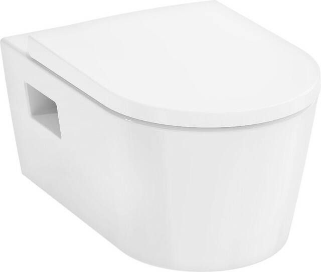 Hansgrohe EluPura Original S Wandcloset 54x36cm spoelrandloos AquaChannel Flush softclose en quickrelease keramiek glans wit 60288450