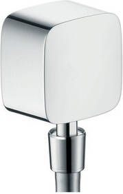 Hansgrohe Fixfit muuraansluitbocht met terugslagklep polished gold 27414990