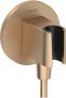 Hansgrohe Fixfit handdouchehouder incl.aansluitbocht Brushed Bronze 26888140 - Thumbnail 1