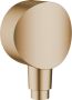 Hansgrohe FixFit muuraansluitbocht S kunststof met terugslagklep Brushed Bronze - Thumbnail 1