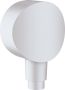 Hansgrohe FixFit muuraansluitbocht S kunststof met terugslagklep mat wit - Thumbnail 1