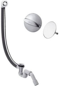 Hansgrohe Flexaplus badgarnituur afvoeropening D52mm aansluitstuk D40 D50mm voor speciale baden met afwerkset chroom SKU 134350