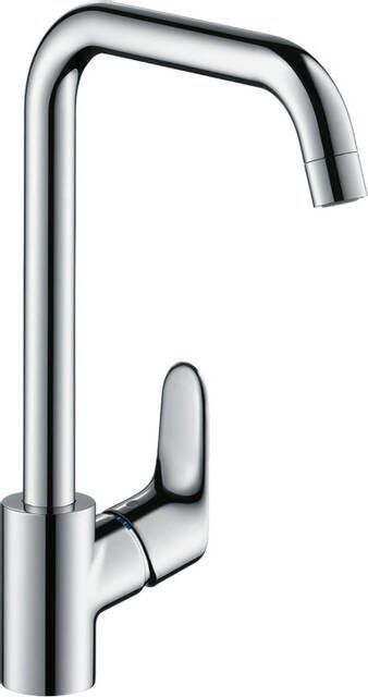 Hansgrohe Focus E2 keukenkraan met hoge draaibare uitloop instelbaar 110 graden 150 graden en 360 graden chroom 31820000