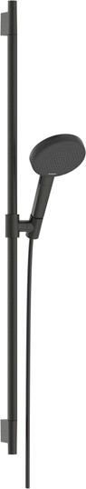 Hansgrohe Raindance Alive Select S doucheset 125 3jet EcoSmart met glijstang Unica S Puro 90 cm Brushed Black Chrome (antraciet) 24603340