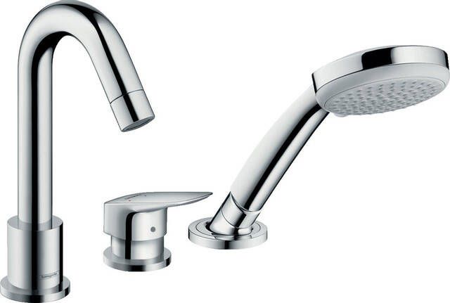 Hansgrohe Logis afbouwdeel voor 3 gats badrandkraan voor inbouwdeel 13437180 chroom 71310000