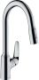 Hansgrohe M42 M429-H220 1-gats keukenkraan m. uittrekbare handdouche m. 360° draaibare uitloop chroom 71800000 - Thumbnail 1