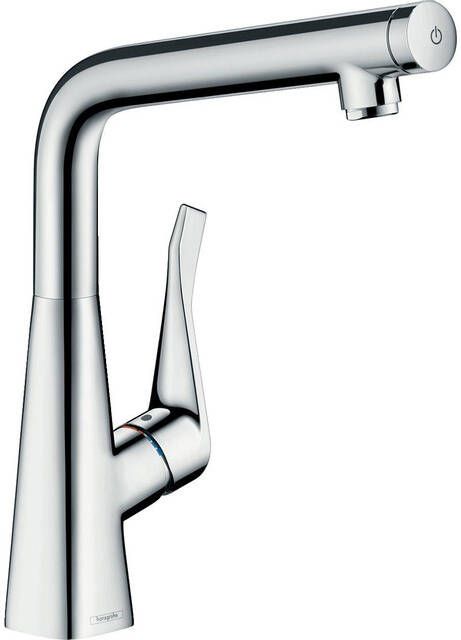 Hansgrohe Metris Select ééngreeps keukenmengkraan RVS look