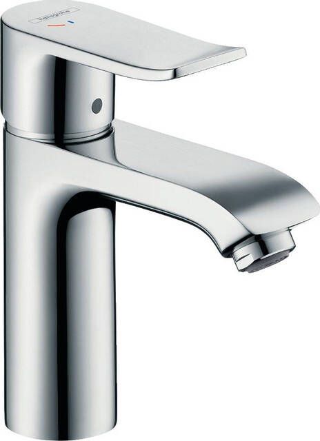 HANS GROHE Hansgrohe Metris 110 CoolStart 1 greeps wastafelmengkraan met waste en flexibele aansluitslangen chroom