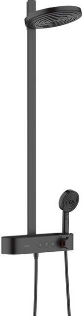 Hansgrohe Regendouche set Pulsify S Showerpipe 2 Jets Met ShowerTablet Select 400 Mat Zwart - Foto 1