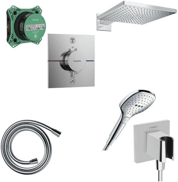 Hansgrohe Raindance Select Doucheset handdouche doucheslang handdouchehouder hoofddouche thermostaat inbouwdeel chroom GA20119 603244 SW773886 SW157192 SW918119 SW918161