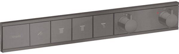 Hansgrohe RainSelect afbouwdeel v. inbouw douchekraan thermostatisch v. 4 functies 59.8x90cm brushed black chroom 15382340