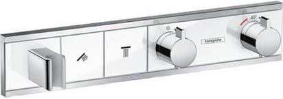 Hansgrohe RainSelect afbouwdeel voor inbouw douchekraan thermostatisch voor 2 functies met handdouchehouder 45.6x90cm zwart chroom 15355600