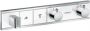 Hansgrohe RainSelect afbouwdeel voor inbouw douchekraan thermostatisch voor 2 functies met handdouchehouder 45.6x90cm zwart chroom 15355600 - Thumbnail 1