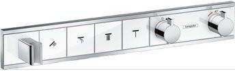 Hansgrohe RainSelect afbouwdeel v. inbouw douchekraan thermostatisch m. douchehouder v. 4 functies 59.8x90cm wit chroom