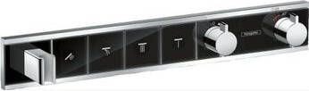 Hansgrohe RainSelect afbouwdeel v. inbouw douchekraan thermostatisch m. douchehouder v. 4 functies 59.8x90cm zwart chroom