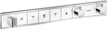 Hansgrohe RainSelect afbouwdeel v. inbouw douchekraan thermostatisch m. douchehouder v. 5 functies 66.9x90cm wit chroom