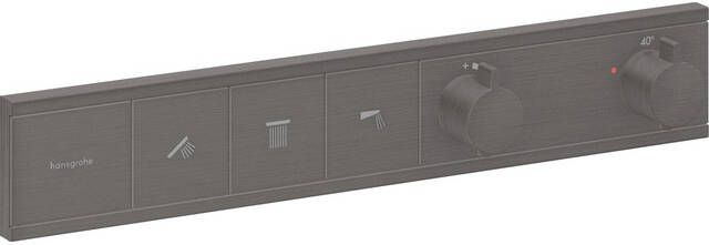 Hansgrohe RainSelect thermostaat inbouw voor 3 functies Brushed Black Chrome