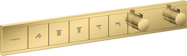 Hansgrohe RainSelect thermostaat inbouw voor 5 functies Polished Gold Optic