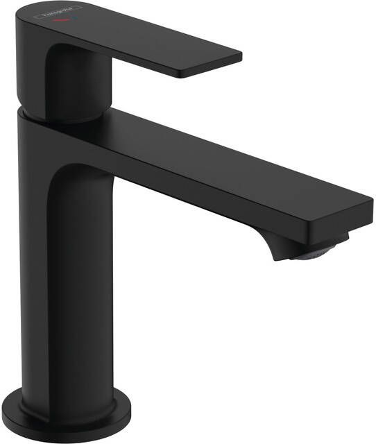 Hansgrohe Rebris E ééngreeps wastafelmengkraan 110 CoolStart met PopUp trekwaste metaal mat zwart