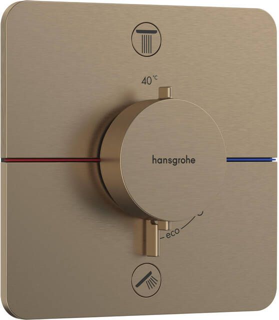 Hansgrohe Showerselect Comfort Q thermostaat inbouw voor 2 functies brushed bronze 15583140