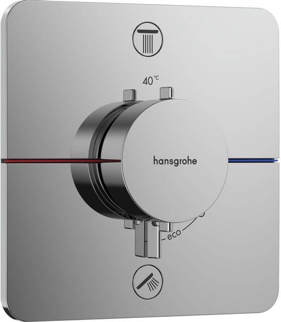 Hansgrohe Showerselect Comfort Q thermostaat inbouw voor 2 functies chroom 15583000