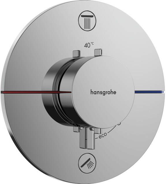 Hansgrohe ShowerSelect Comfort S afwerkset voor inbouwthermostaat voor 2 systemen chroom 15554000